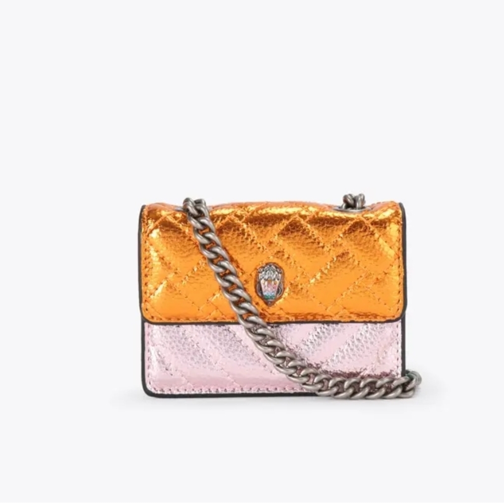 Quilted Metallic Chain Bag - Picture 3 of 6